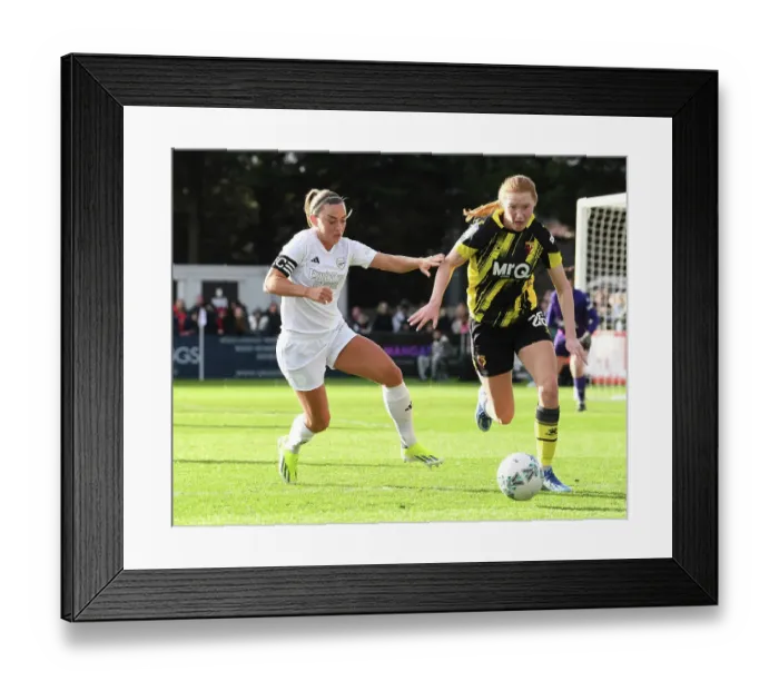 Framed Print : Intense Clash: Arsenal Women vs. Watford Women in FA Cup Fourth Round Framed Print : Intense Clash: Arsenal Women vs. Watford Women in FA Cup Fourth Round