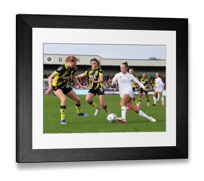 Framed Print : Intense Clash: Arsenal Women vs. Watford Women in FA Cup Fourth Round