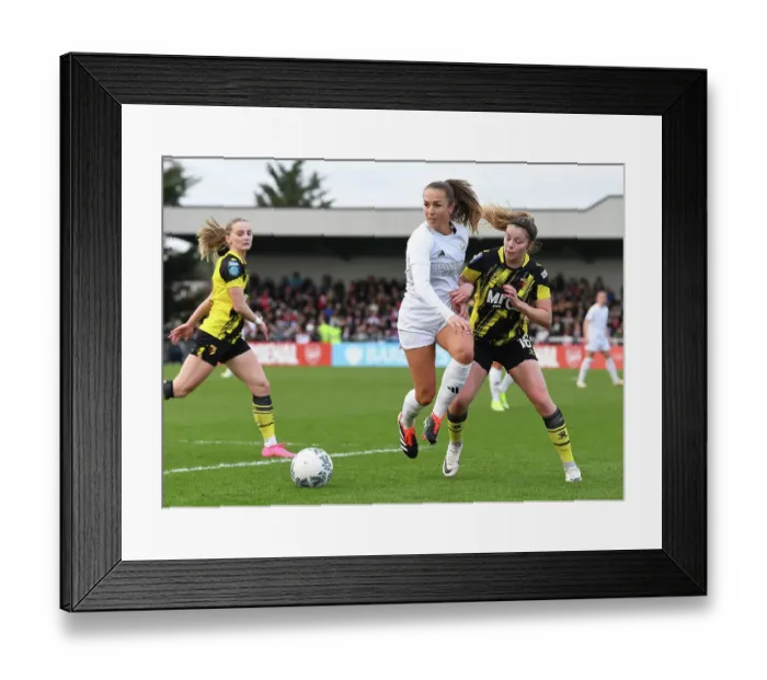 Framed Print : Arsenal vs. Watford Women's FA Cup: Intense Duel between Lia Walti and Laila Harbert