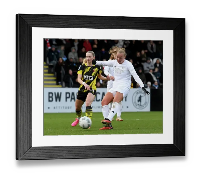 Framed Print : Arsenal Women Score Five Past Watford Women in FA Cup Fourth Round