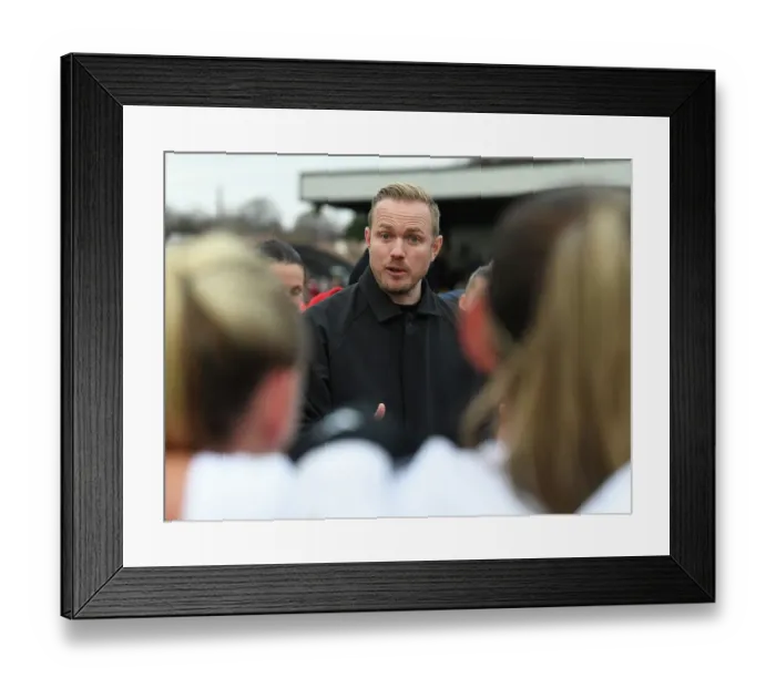 Framed Print : Jonas Eidevall, Arsenal Women's Coach, Reacts After FA Cup Match Against Watford Women Framed Print : Jonas Eidevall, Arsenal Women's Coach, Reacts After FA Cup Match Against Watford Women