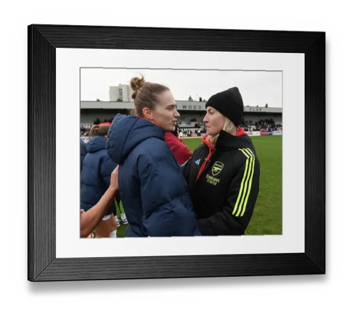 Framed Print : Arsenal Women and Vivianne Miedema Celebrate after Victory over Watford Women in FA Cup Fourth Round