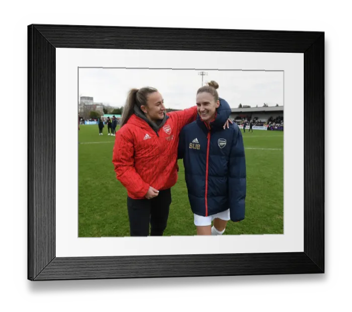 Framed Print : Arsenal Women & Vivianne Miedema Celebrate after Fourth Round FA Cup Victory over Watford Women