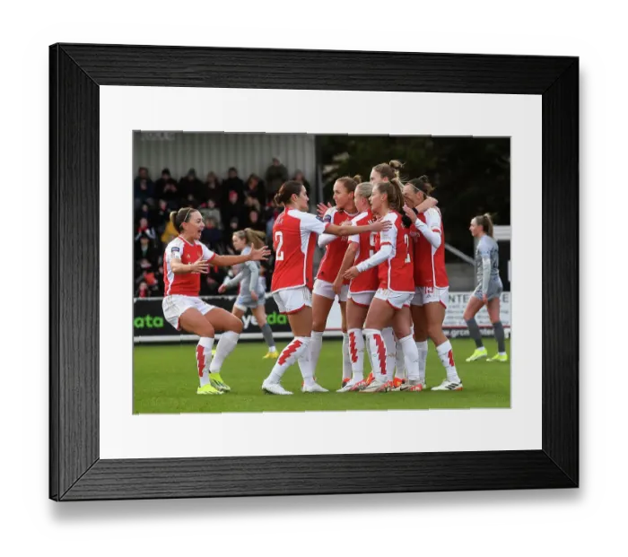 Framed Print : Arsenal Women's Super League: Caitlin Foord Scores Thrilling Goal vs. Everton