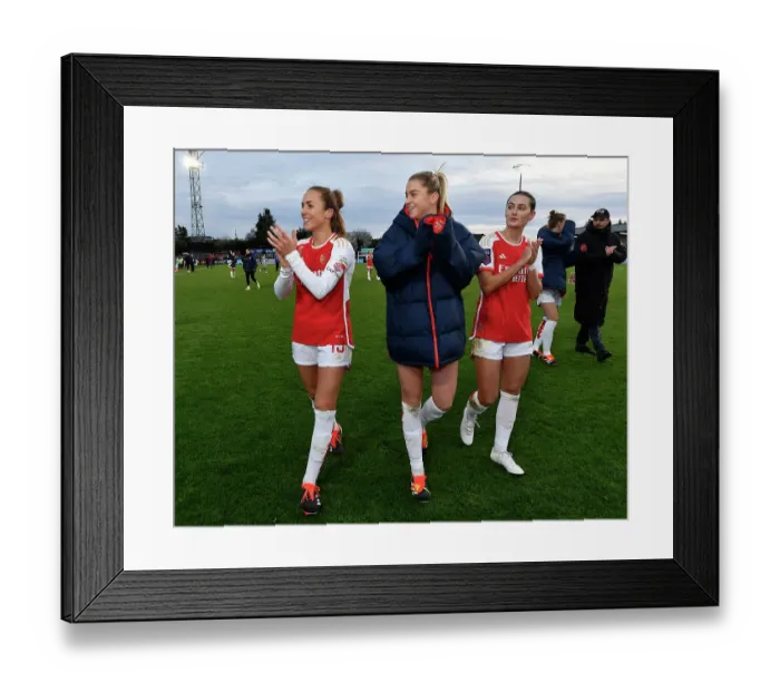 Framed Print : Arsenal Women's Super League Victory: Lia Walti, Alessia Russo, and Emily Fox Celebrate Triumph Over Everton Framed Print : Arsenal Women's Super League Victory: Lia Walti, Alessia Russo, and Emily Fox Celebrate Triumph Over Everton
