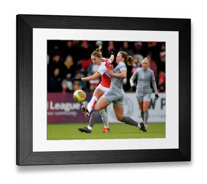 Framed Print : Arsenal vs Everton: Miedema vs Stenevik - Barclays Super League Showdown