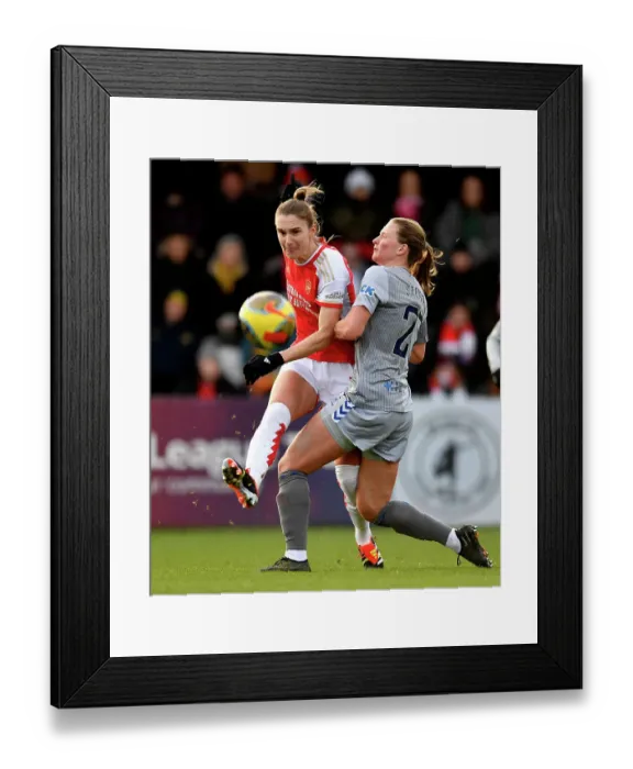 Framed Print : Arsenal vs Everton: Women's Super League Showdown at Meadow Park - A Battle of Passes and Pressure Framed Print : Arsenal vs Everton: Women's Super League Showdown at Meadow Park - A Battle of Passes and Pressure