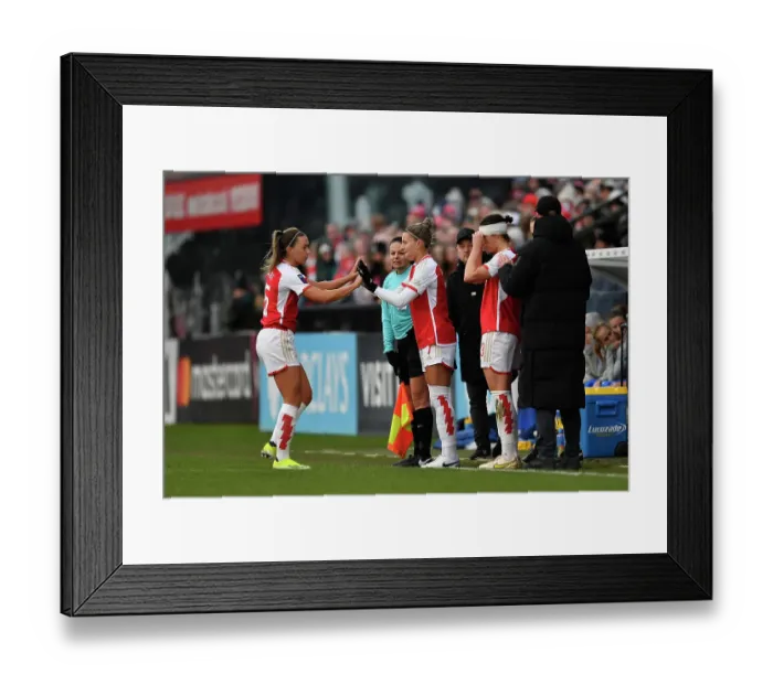 Framed Print : Arsenal Women vs Everton Women: McCabe Substituted in Barclays WSL Clash (2023-24) Framed Print : Arsenal Women vs Everton Women: McCabe Substituted in Barclays WSL Clash (2023-24)