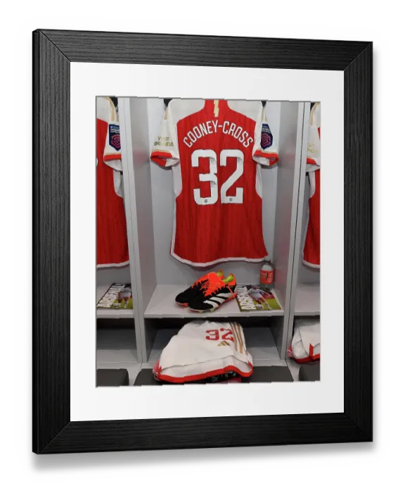 Framed Print : Arsenal's Kyra Cooney-Cross Gears Up for Barclays Super League Showdown in New Adidas Boots