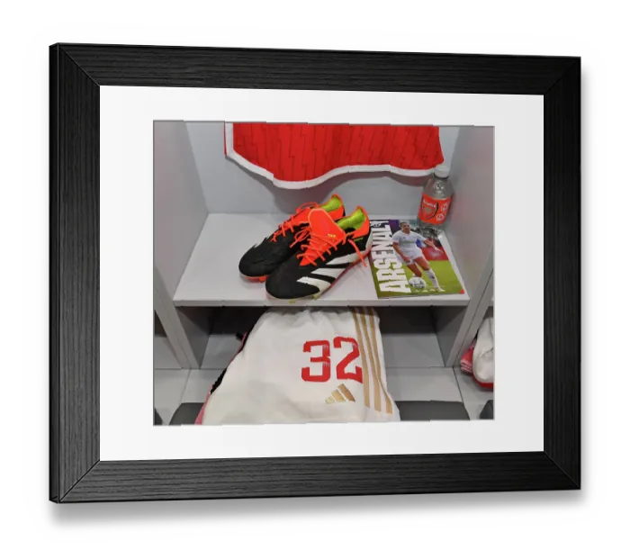 Framed Print : Arsenal's Kyra Cooney-Cross Gears Up for Barclays Super League Showdown in New Adidas Boots