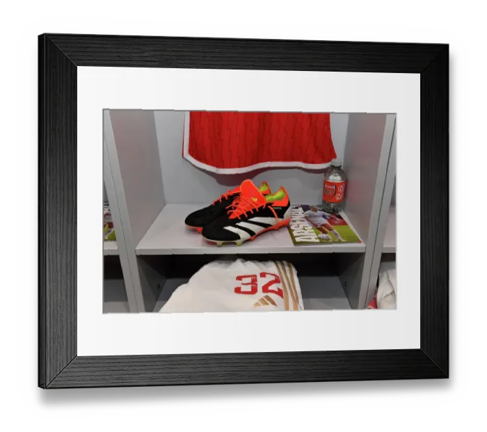 Framed Print : Arsenal's Kyra Cooney-Cross Gears Up for Barclays Super League Showdown in New Adidas Boots