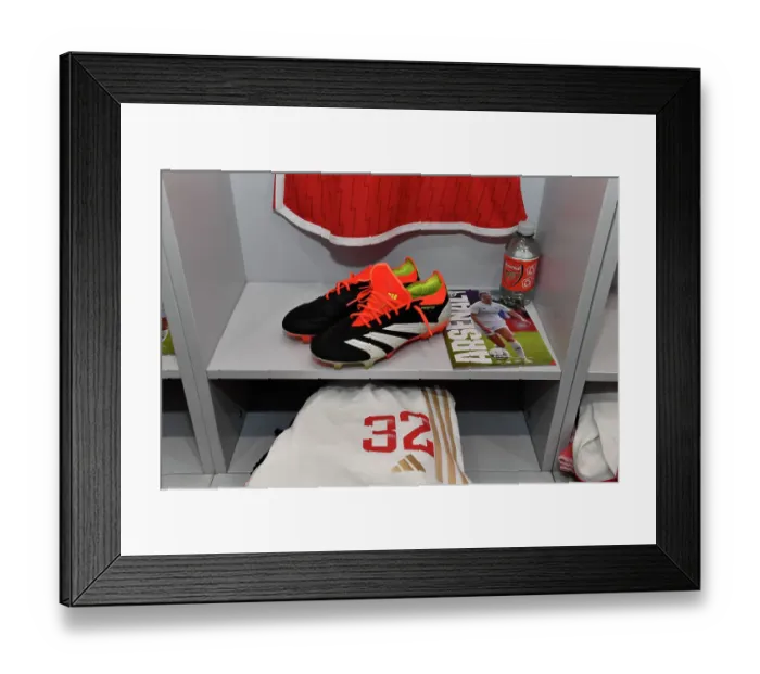 Framed Print : Arsenal's Kyra Cooney-Cross Gears Up for Barclays Super League Match in New Adidas Boots