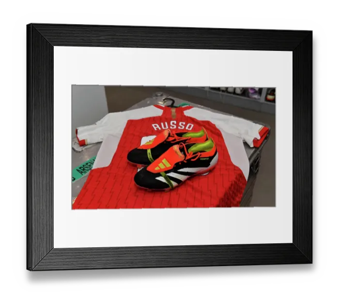 Framed Print : Alessia Russo Unveils New Adidas Boots Ahead of Arsenal Women's Match against Everton (2023-24) Framed Print : Alessia Russo Unveils New Adidas Boots Ahead of Arsenal Women's Match against Everton (2023-24)