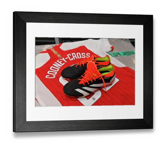 Framed Print : Arsenal's Kyra Cooney-Cross Gears Up for Barclays Super League Showdown against Everton with New Adidas Boots
