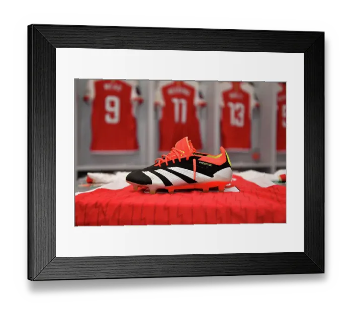 Framed Print : Arsenal FC Unveils New Adidas Boots Ahead of Barclays Women's Super League Match Against Everton FC Framed Print : Arsenal FC Unveils New Adidas Boots Ahead of Barclays Women's Super League Match Against Everton FC