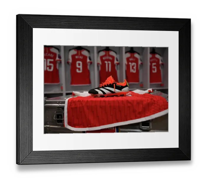 Framed Print : Arsenal FC Unveils New Adidas Boots Ahead of Barclays Women's Super League Match Framed Print : Arsenal FC Unveils New Adidas Boots Ahead of Barclays Women's Super League Match