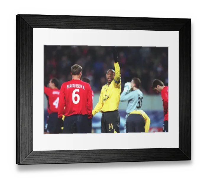 Framed Print : Thierry Henry's Controversial Handball: Arsenal's Heartbreaking Defeat in Moscow (CSKA 1-0 Arsenal, UEFA Champions League) Framed Print : Thierry Henry's Controversial Handball: Arsenal's Heartbreaking Defeat in Moscow (CSKA 1-0 Arsenal, UEFA Champions League)