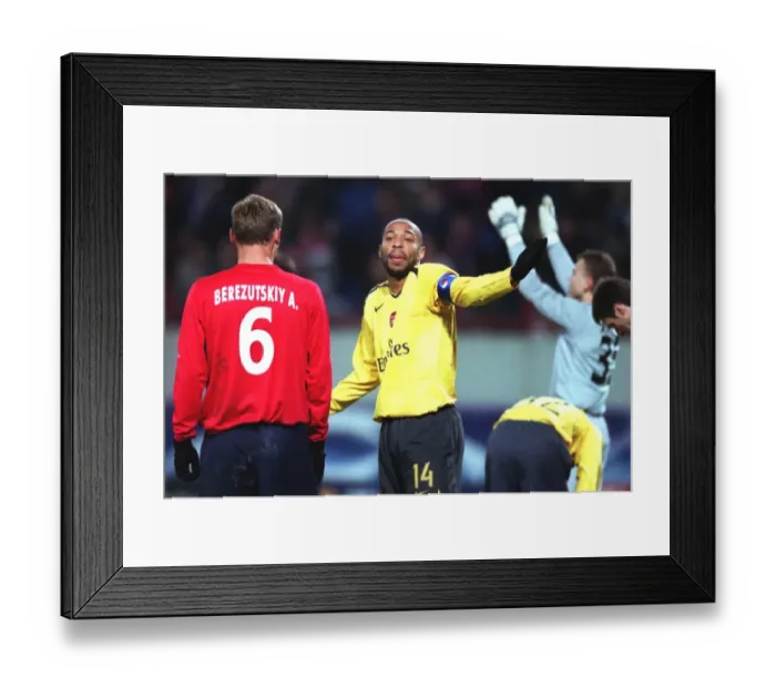 Framed Print : Thierry Henry's Disallowed Handball: Arsenal's Agonizing Defeat to Lokomotiv Moscow in the UEFA Champions League