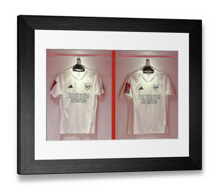 Framed Print : Arsenal Unites Against Knife Crime and Youth Violence: All-White Debut vs. Liverpool in Emirates FA Cup