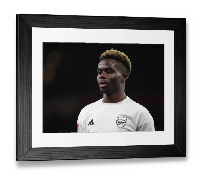 Framed Print : Saka Shines: Arsenal vs. Liverpool in the 2023-24 FA Cup Third Round