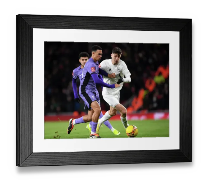 Framed Print : Arsenal vs. Liverpool: United in White - No More Red: Arsenal's All-White Kit Debut in Emirates FA Cup Clash Against Liverpool Framed Print : Arsenal vs. Liverpool: United in White - No More Red: Arsenal's All-White Kit Debut in Emirates FA Cup Clash Against Liverpool