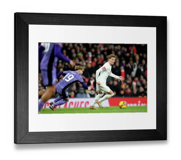 Framed Print : No More Red: Arsenal and Liverpool Clash in Historic All-White Kits in Emirates FA Cup Third Round Framed Print : No More Red: Arsenal and Liverpool Clash in Historic All-White Kits in Emirates FA Cup Third Round