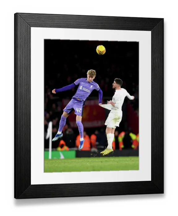 Framed Print : Battle for Possession: Arsenal vs. Liverpool in Emiras FA Cup, London 2024 - No More Red