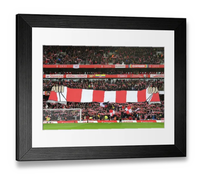 Framed Print : Arsenal Fans Unite: A Sea of Red and White before Arsenal vs. Crystal Palace, 2023-24 Framed Print : Arsenal Fans Unite: A Sea of Red and White before Arsenal vs. Crystal Palace, 2023-24