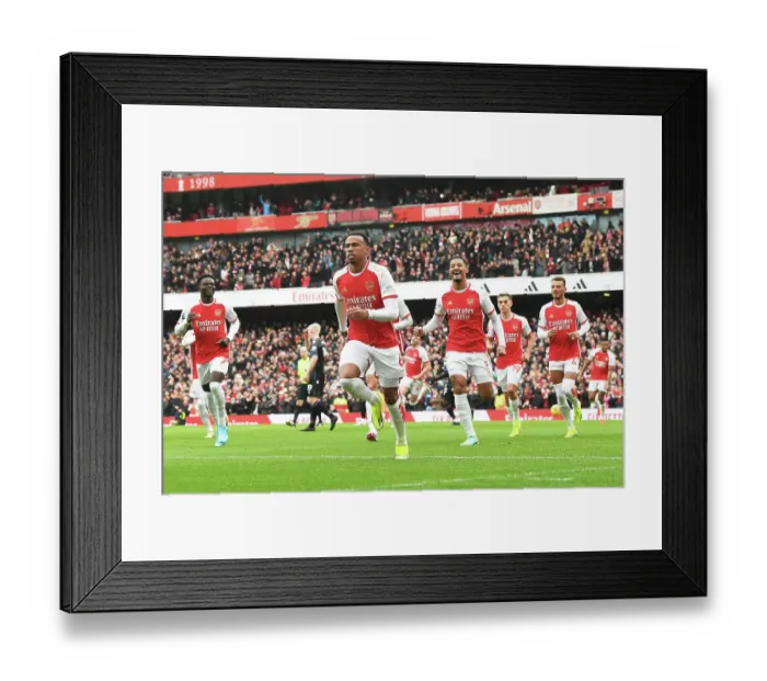Framed Print : Gabriel's Debut Goal: Arsenal Triumphs Over Crystal Palace (2023-24)