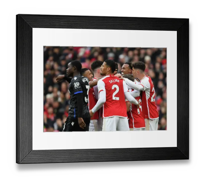 Framed Print : Arsenal's Gabriel Scores Brace: Celebrating a Memorable Double against Crystal Palace (2023-24) Framed Print : Arsenal's Gabriel Scores Brace: Celebrating a Memorable Double against Crystal Palace (2023-24)