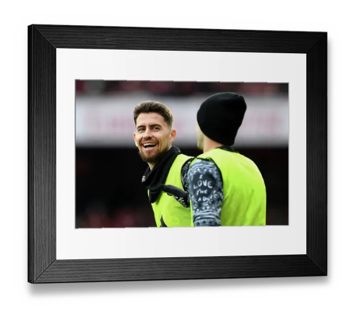 Framed Print : Arsenal's Jorginho Prepares: Arsenal vs Crystal Palace, Premier League 2023-24