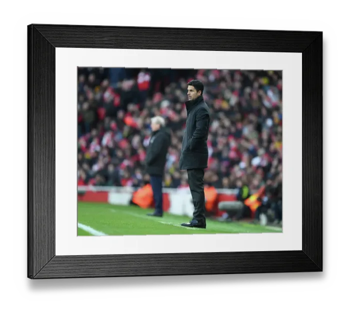 Framed Print : Mikel Arteta Leads Arsenal Against Crystal Palace in Premier League Clash