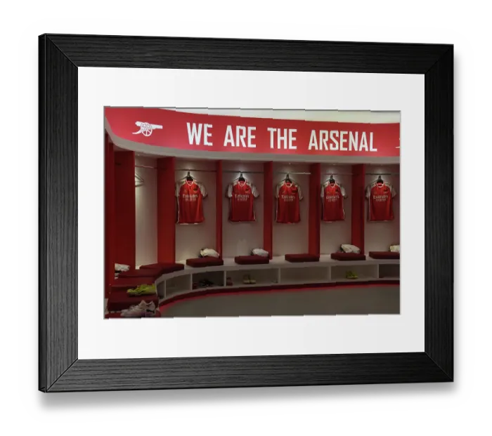 Framed Print : Arsenal FC: Unseen Moments in the Changing Room Before the Arsenal vs. Crystal Palace Match, Premier League 2023-24 Framed Print : Arsenal FC: Unseen Moments in the Changing Room Before the Arsenal vs. Crystal Palace Match, Premier League 2023-24