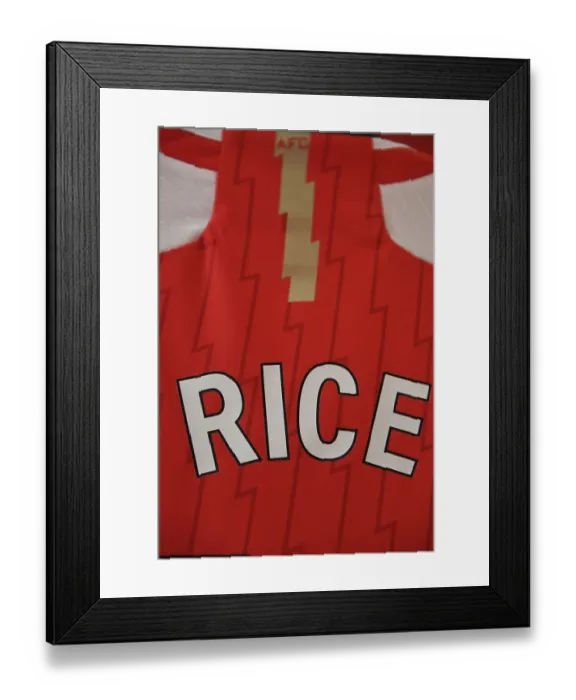 Framed Print : Declan Rice's Unannounced Arsenal Changing Room Visit During Arsenal vs Crystal Palace (2023-24)