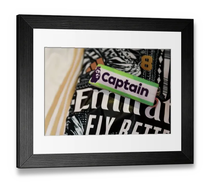 Framed Print : Martin Odegaard Leads Arsenal: Captain's Armband Debut Against Crystal Palace (2023-24)