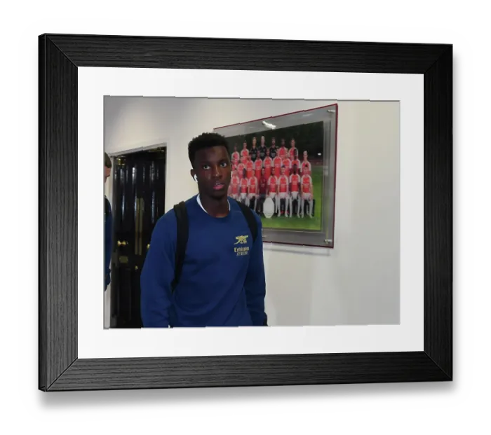 Framed Print : Arsenal's Eddie Nketiah Gears Up for Arsenal v Crystal Palace Showdown (2023-24)