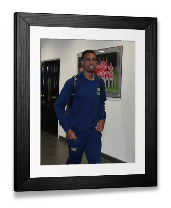 Framed Print : Gabriel's Battle: Arsenal vs. Crystal Palace - Intense Premier League Clash (2023-24)
