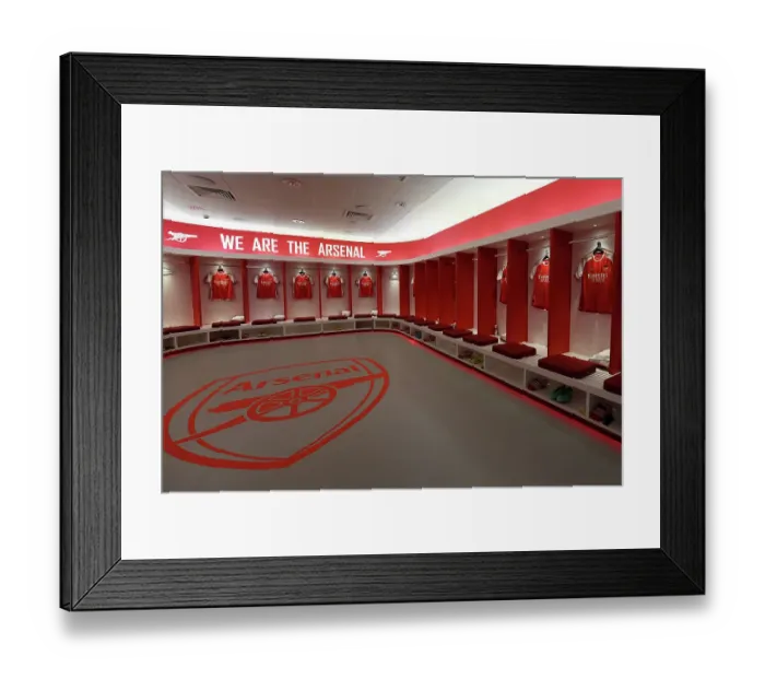 Framed Print : Arsenal Dressing Room: Pre-Match Preparation vs Crystal Palace (2023-24)