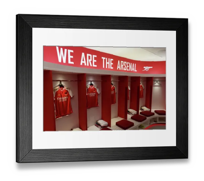 Framed Print : Arsenal FC: Pre-Match Huddle in the Dressing Room before Arsenal vs Crystal Palace, Premier League 2023-24 Framed Print : Arsenal FC: Pre-Match Huddle in the Dressing Room before Arsenal vs Crystal Palace, Premier League 2023-24