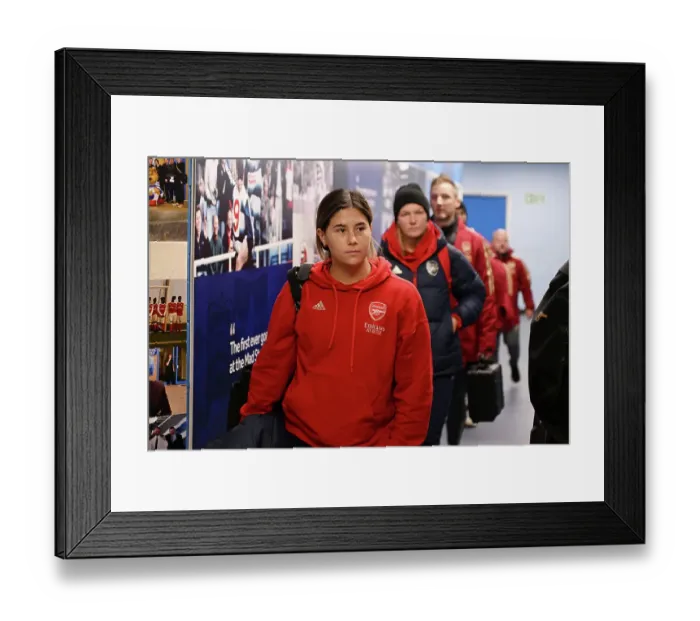 Framed Print : Arsenal Women's Team Arrives at Reading's Stadium for FA Women's Continental Tyres League Cup Match Framed Print : Arsenal Women's Team Arrives at Reading's Stadium for FA Women's Continental Tyres League Cup Match