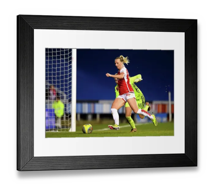 Framed Print : Arsenal's Stina Blackstenius Scores Hat-trick in FA WSL Cup Victory over Reading