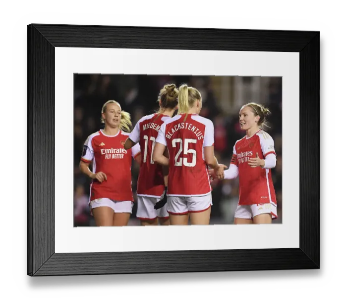 Framed Print : Arsenal Women's FA WSL Cup Triumph: Stina Blackstenius Hat-trick Secures Victory Over Reading Framed Print : Arsenal Women's FA WSL Cup Triumph: Stina Blackstenius Hat-trick Secures Victory Over Reading