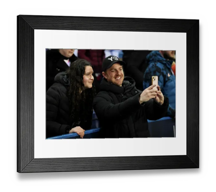 Framed Print : Arsenal Women's FA Cup Triumph: Manager Jonas Eidevall Celebrates with Fans
