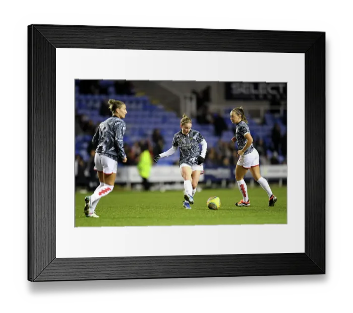 Framed Print : Arsenal Women's Squad Gears Up for FA WSL Cup Clash against Reading