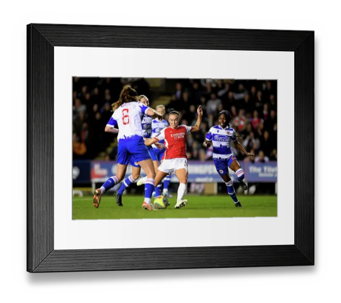 Framed Print : Caitlin Foord Scores First Goal for Arsenal in Reading vs Arsenal FA Women's League Cup Match