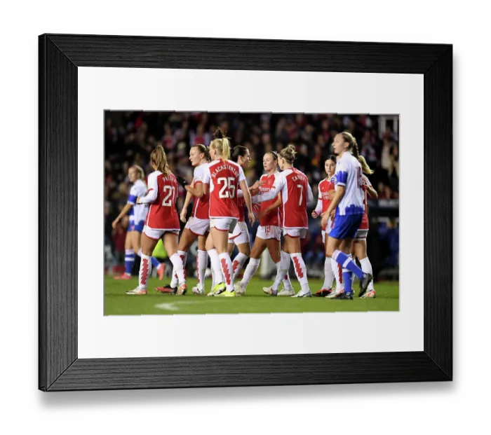 Framed Print : Arsenal Women's FA WSL Cup Triumph: Caitlin Foord Scores Opening Goal Against Reading