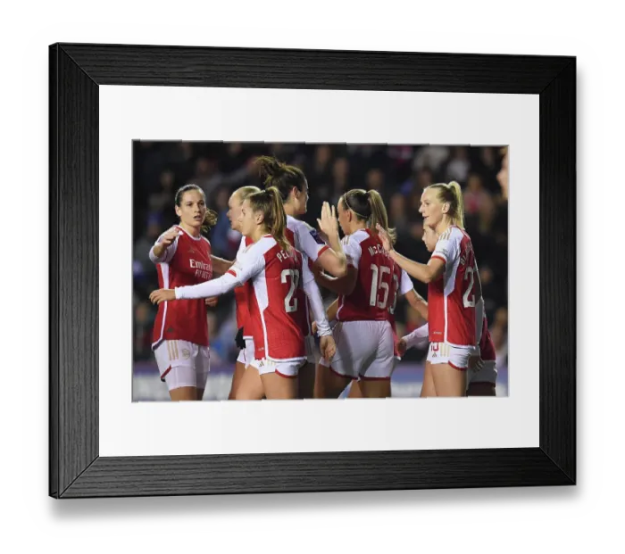 Framed Print : Arsenal Women Celebrate Stina Blackstenius's FA WSL Cup-Winning Goal Against Reading