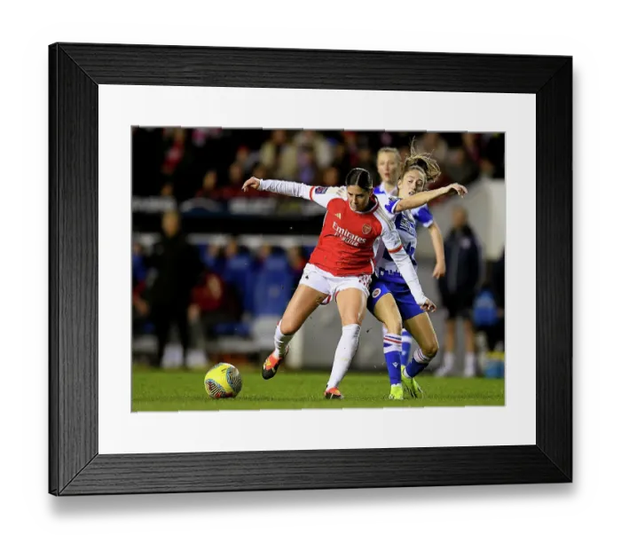 Framed Print : Arsenal vs. Reading: FA Women's League Cup Showdown - Kyra Cooney-Cross vs. Tia Primmer Clash