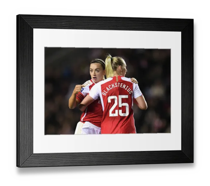 Framed Print : Arsenal Women's Triumph: Stina Blackstenius Scores Hat-Trick in Conti Cup Victory over Reading
