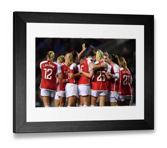 Framed Print : Arsenal Women's Triumph: Stina Blackstenius Scores Hat-Trick in FA WSL Cup Match Against Reading